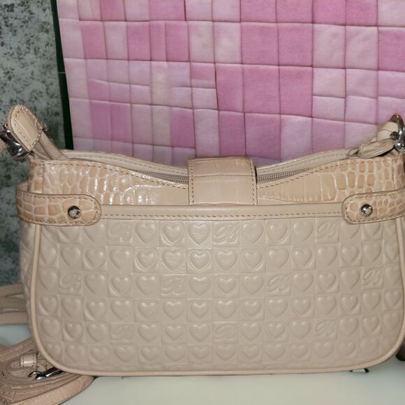 Brighton Trixie Handbag Quilted Hearts Leather Shoulder Crossbody Purse - Picture 14 of 15